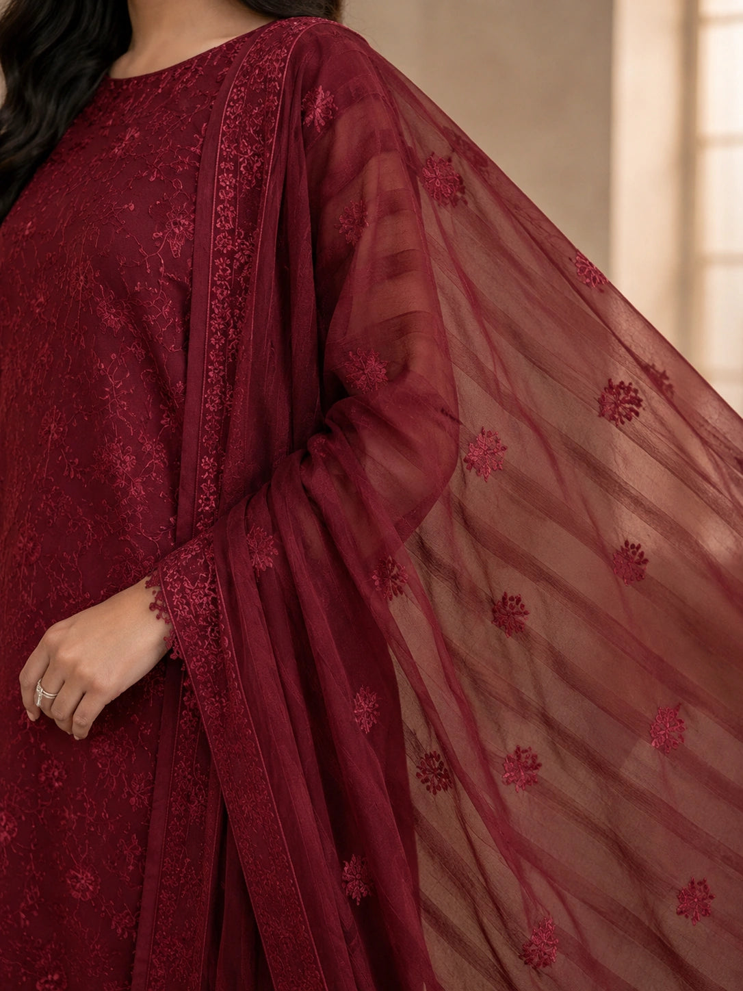 3 Piece - Embroidered Lawn Suit