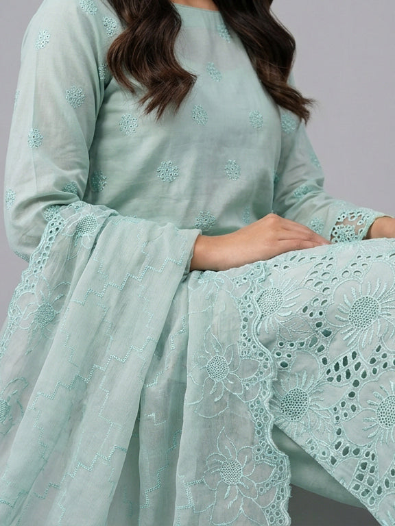 3 Piece - Embroidered Lawn Suit
