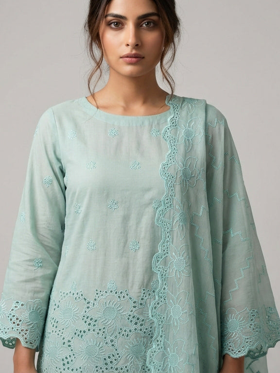 3 Piece - Embroidered Lawn Suit