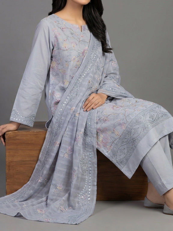 3 Piece - Embroidered Lawn Suit