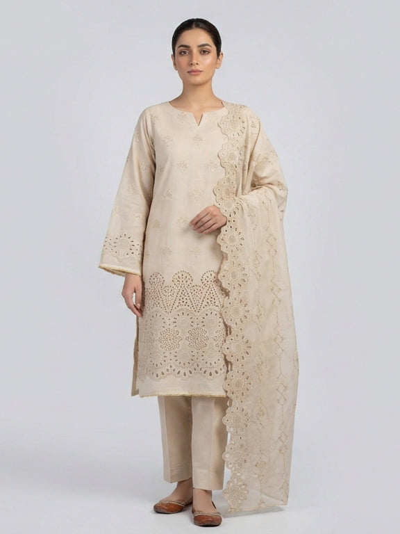 3 Piece - Embroidered Lawn Suit