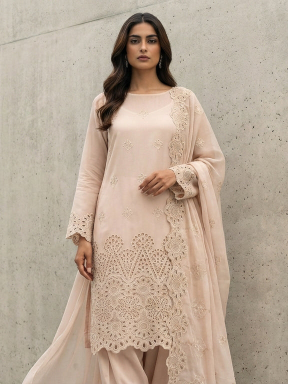 3 Piece - Embroidered Lawn Suit
