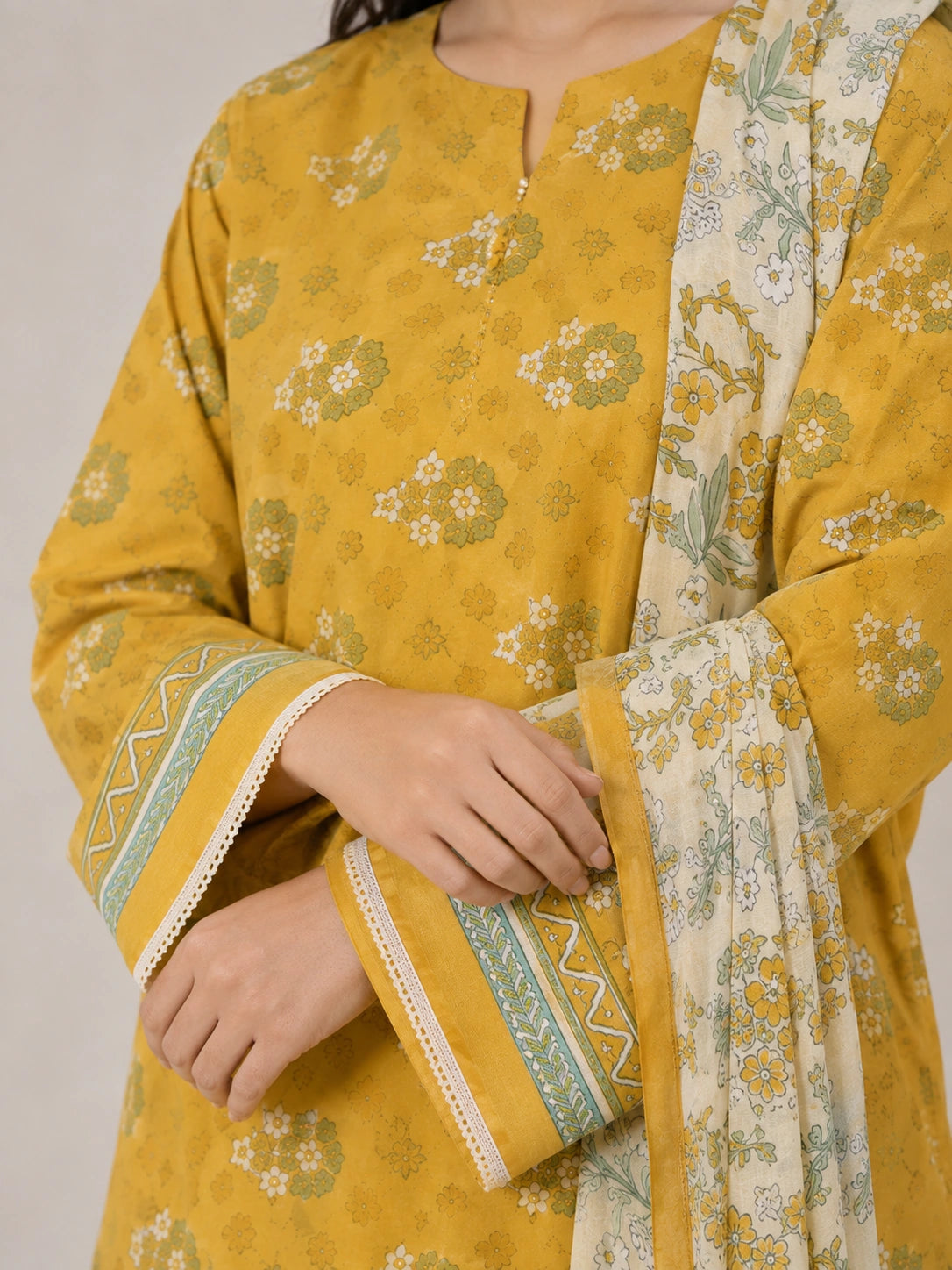3 Piece - Printed Lawn Suit