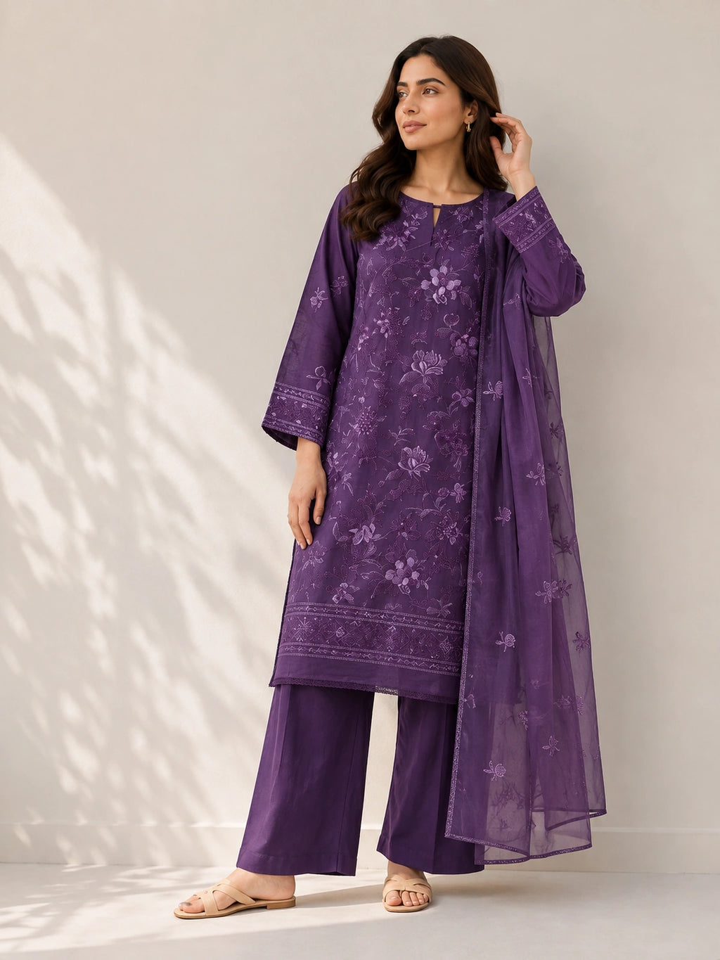 3 Piece - Embroidered Lawn Suit