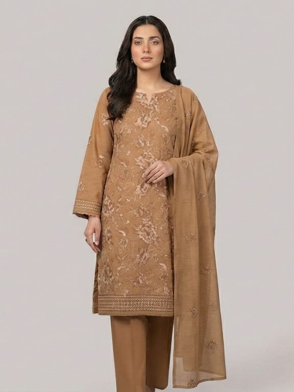 embroidered lawn 3 piece