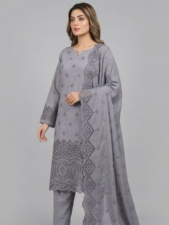 embroidered lawn 3 piece