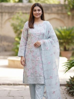 embroidered lawn 3 piece