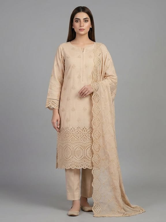 embroidered lawn 3 piece