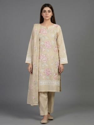 embroidered lawn 3 piece