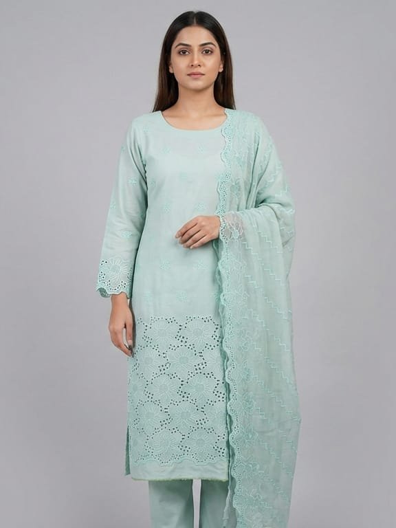 embroidered lawn 3 piece