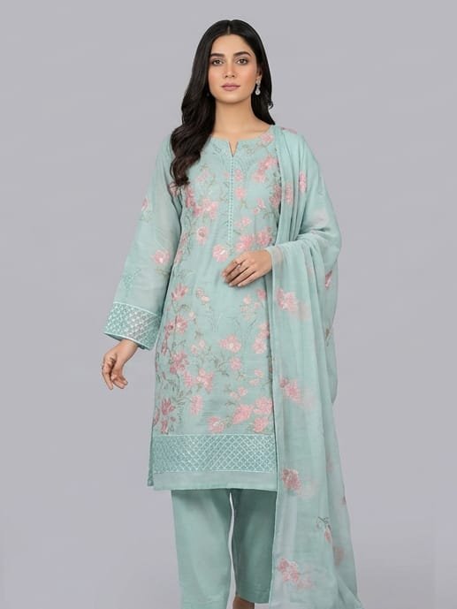 embroidered lawn 3 piece